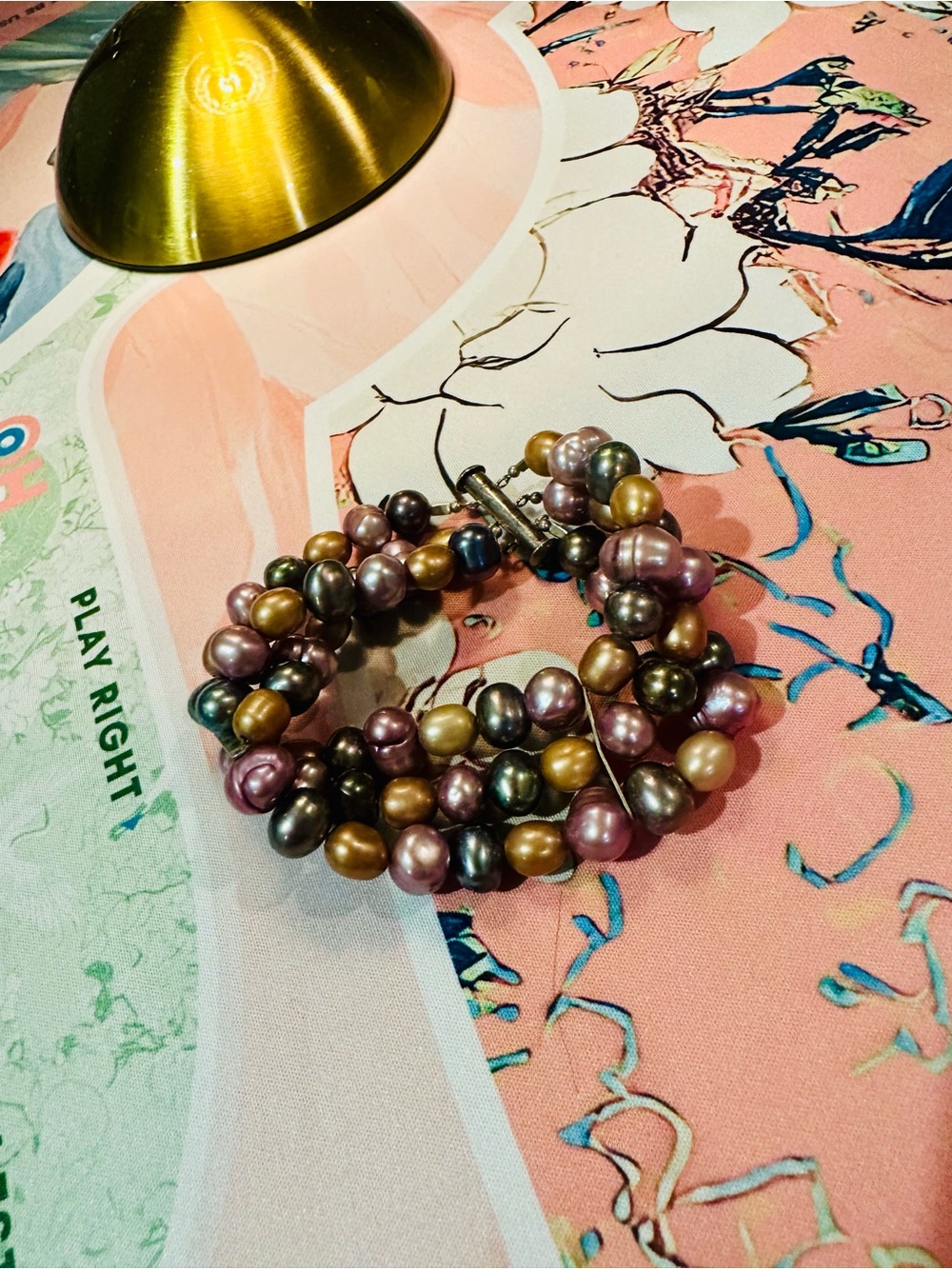 Multi-Color Freshwater Pearl Bracelet